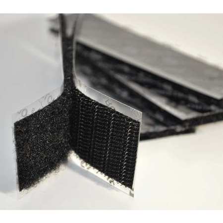 Velcro Brand Reclosable Fastener Shapes, Acrylic Adhesive, 4 in, 1 in Wd, Black, 50 PK G1X4K72