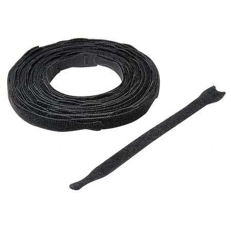 VELCRO BRAND 3/4" W x 8" L Hook-and-Loop Black Reclosable Fastener Strap, 900 pk. 170091