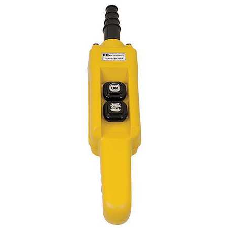 KH INDUSTRIES Pendant Station, 2, Push Button, NO, Yellow CPE02-C00-000A