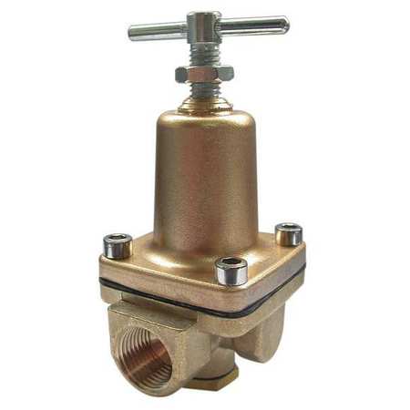 ZORO SELECT Pressure Regulator, Brass, 300 psi 30PT99