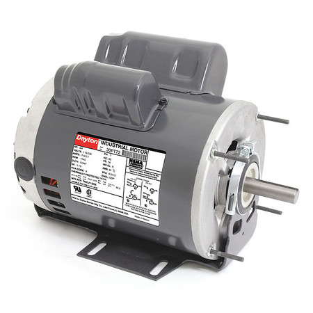 DAYTON Capacitor-Start/Run General Purpose Motor, 3/4 HP, 115/230V AC Voltage, 56 Frame 30PT72