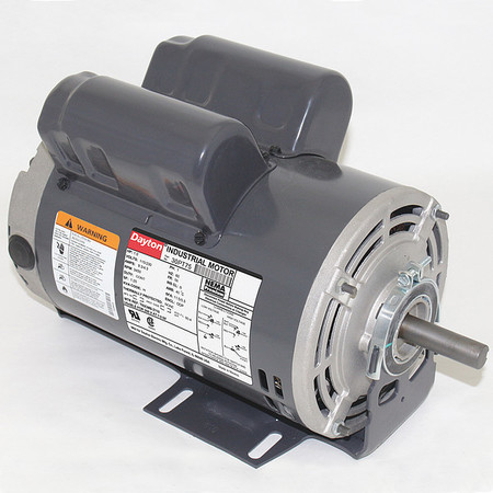 DAYTON Capacitor-Start/Run General Purpose Motor, 1 HP, 56 Frame, 115/230V AC Voltage, 3,450 Nameplate RPM 30PT75