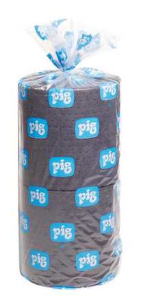 Pig Sorbents, 40 gal, 15 in x 150 ft, Universal, Gray, Polypropylene MAT220