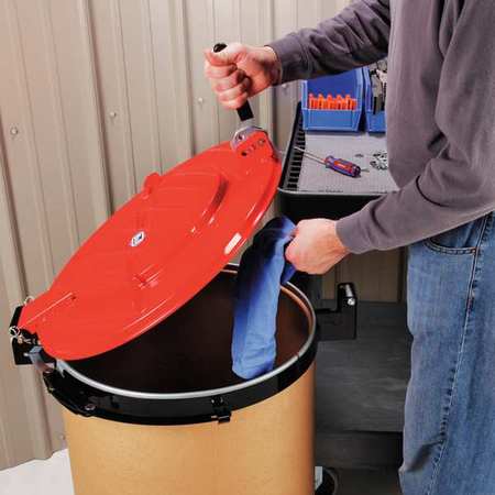 Pig PIG Latching Lid for Fiber Drum, Red DRM1124-RD