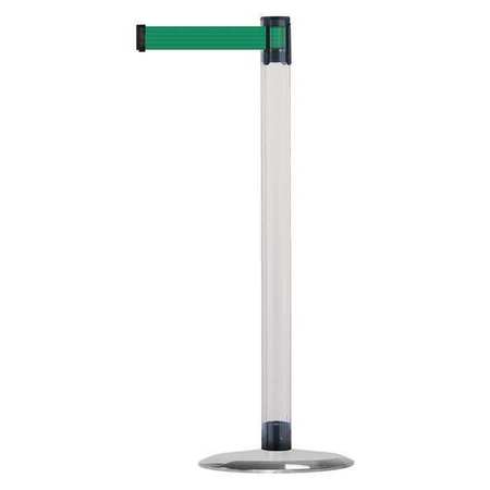 TENSABARRIER Barrier Post with Belt, Metal, 13 ft. L TCLU-1S-MAX-NO-G6X-C