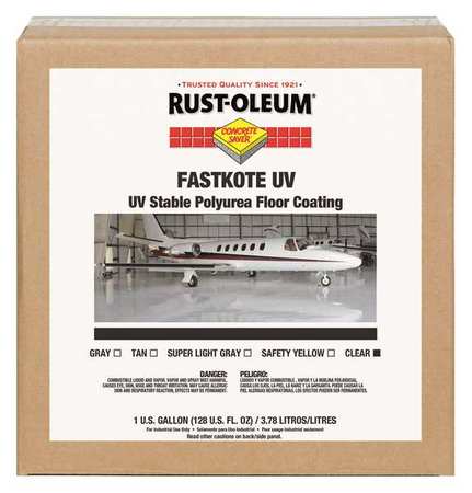 RUST-OLEUM 1 gal Floor Coating, High Gloss Finish, Clear, Solvent Base 277499