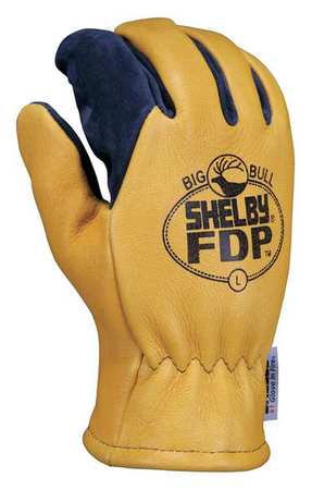 SHELBY Firefighters Gloves, M, Bl/Gld, PR 5280G