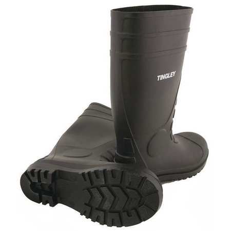 Tingley Pilot Knee Boots, Size 10, 15" H, Black, Plain Toe, PR 31151