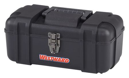 Westward Portable Tool Box, Plastic, Black 30RZ38