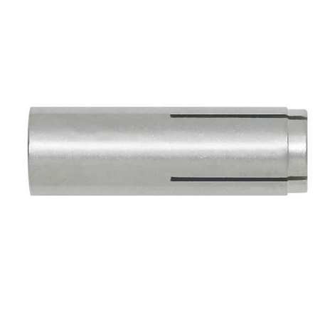 Dewalt Steel Dropin Single Lag Shield, 1/2" Dia, 2" L, Stainless Steel Plain, 50 PK 06228-PWR