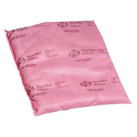 PIG Sorbents, 10 gal, 16 in x 17 in, Harsh Chemicals, Pink, Polypropylene HR7015