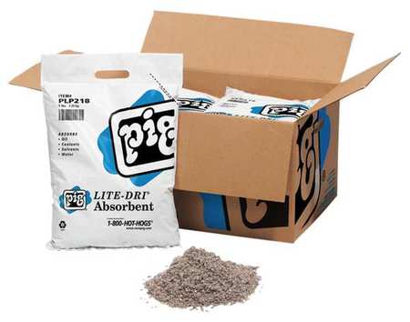 PIG Lite-Dri Loose Absorbent, 5 lb, PK8 PLP218