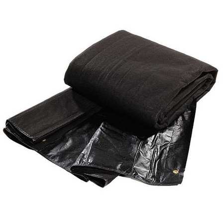 Pig Absorbent Pad, 12 gal, 10 ft x 10 ft, Oil-Based Liquids, Black, Polyethylene, Polypropylene MAT445