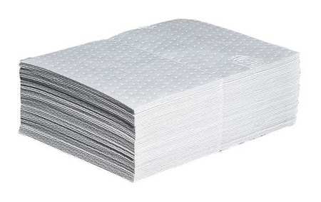 Pig Absorbent Pad, 11 gal, 15 in x 20 in, Oil-Based Liquids, White, Polypropylene MAT415