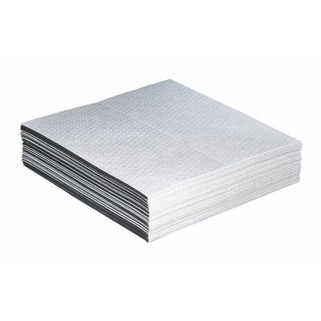Pig Absorbent Pad, 33 gal, 30 in x 30 in, Oil-Based Liquids, White, Polypropylene MAT426