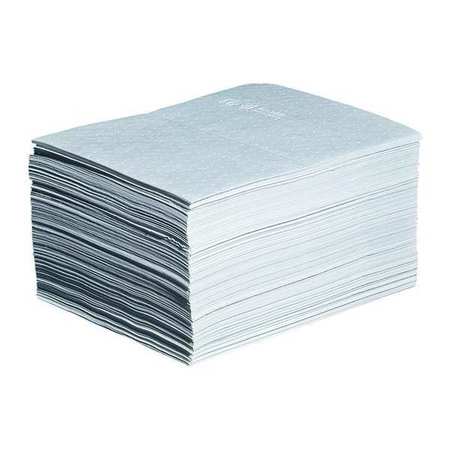 PIG Absorbent Pad, 22 gal, 15 in x 20 in, Oil-Based Liquids, White, Polypropylene MAT215