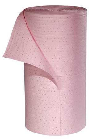 Pig Sorbents, 40 gal, 30 in x 300 ft, Universal, Pink, Polypropylene MAT325