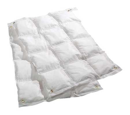 PIG Absorbent Maintenance Blanket, 7 gal, 27 in x 36 in, Oil-Based Liquids, White, Brass PIL104