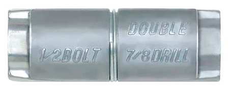 Dewalt Double Double Lag Shield, 1/2" Dia, 2-1/2" L, Alloy Steel Plain, 25 PK 09525-PWR