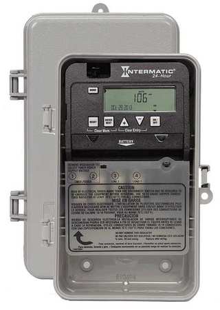 Intermatic Electronic Timer, 24 hr, SPST-NO EP100C
