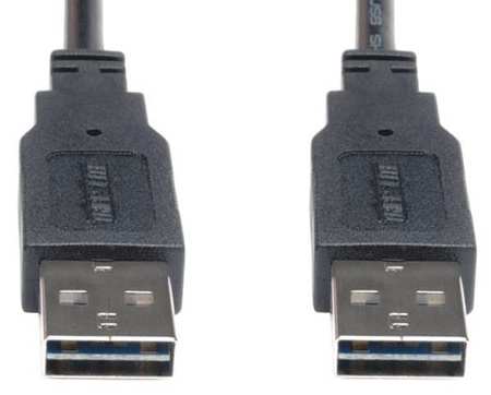 Tripp Lite Reversible USB Cable, Black, 3 ft. UR020-003