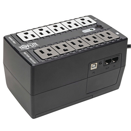 TRIPP LITE UPS System, 600 VA, 8 Outlets, Desktop/Tower, Out: 115/120V AC , In:120V AC INTERNET600U