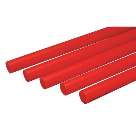 Zoro Select PEX Tubing, Red, 3/4 in Pex Size QB4PS10XRED