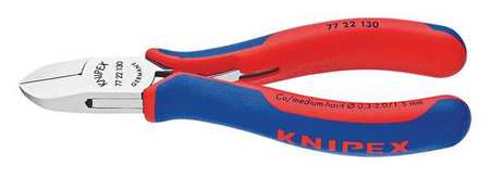 KNIPEX 5 1/4 in Diagonal Cutting Plier Standard Cut Uninsulated 77 22 130