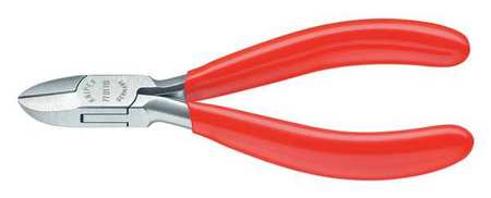 KNIPEX 4 1/2 in 77 Diagonal Cutting Plier Standard Cut Oval Nose Uninsulated 77 01 115