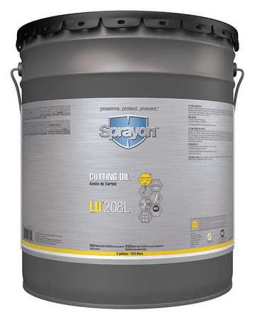 Sprayon Cutting Oil, Petroleum Base, 5 gal., Can S20805000