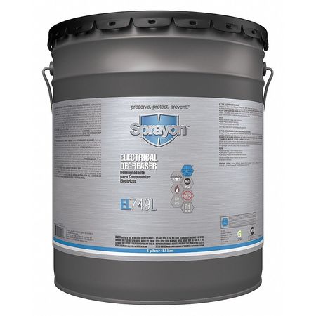 SPRAYON Electrical Degreaser Electrical Degreaser, 5 gal Canister, Ready to Use, Solvent Based S74905000