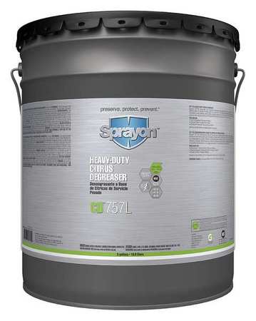 SPRAYON Heavy-Duty Citrus Engine Degreaser Cleaner/Degreaser, 55 gal Drum, Ready to Use S75755000