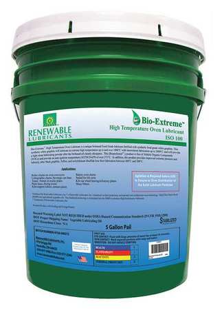 RENEWABLE LUBRICANTS Lubricant, Pail, White, 5 gal. 81864