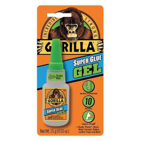 Gorilla Glue Adhesive, Super Glue Gel Series, White, 10.1 oz, Cartridge 7600101