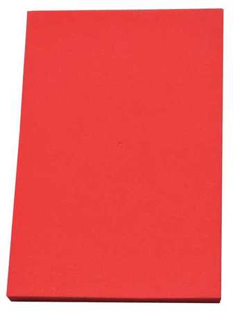 Zoro Select Foam Sheet, Crosslink, 12 in W, 24 in L, 1/8 in Thick, Red 1001305R