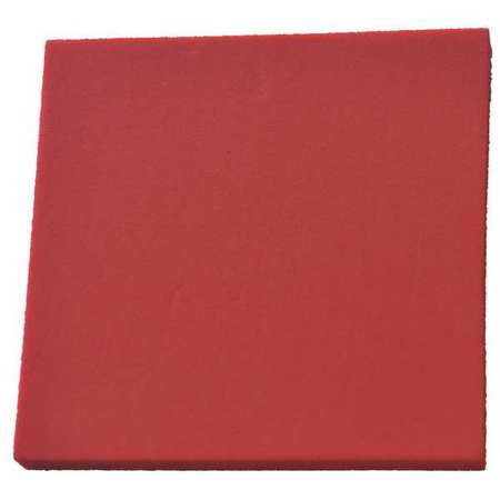 ZORO SELECT Foam Sheet, Crosslink, 48 in W, 48 in L, 1/4 in Thick, Red 1001318R