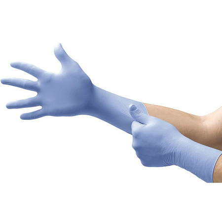 ANSELL FFE-775, Disposable Exam Gloves, 4.70 mil Palm, Nitrile, Powder-Free, 2XL, 50 PK, Blue FFE-775-XXL