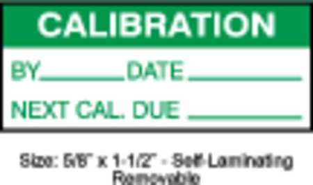 STRANCO Calibration Label, ENG, Green/White, PK350, TCRSL2-22134 TCRSL2-22134