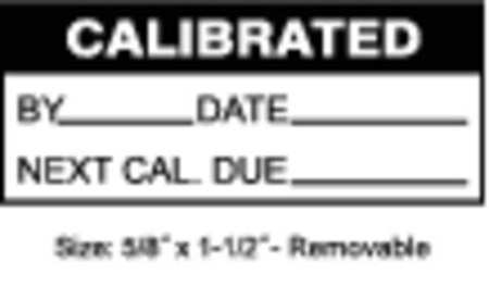STRANCO Calibration Label, ENG, Black/White, PK350, TCR-22132 TCR-22132