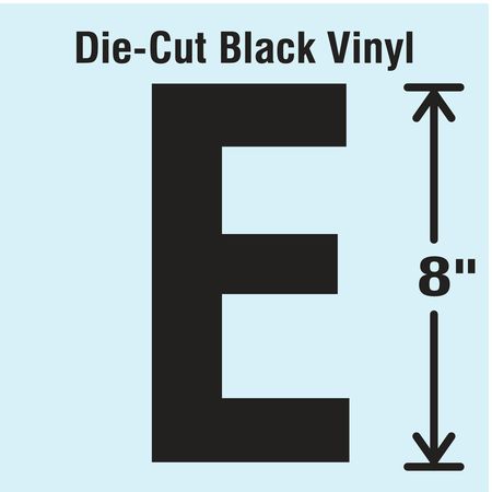 Stranco Die Cut Letter Label, E DBV-SINGLE-8-E