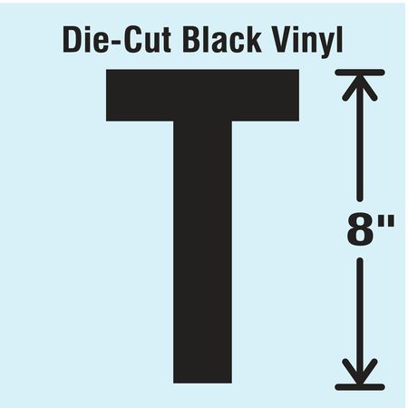 Stranco Die Cut Letter Label, T DBV-SINGLE-8-T