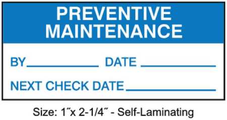 STRANCO Inspection Label, ENG, Maintenance, PK225, Language: English TCSL3-39528