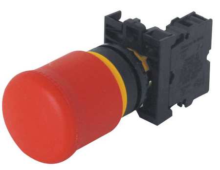 Eaton Emergency Stop Push Button, Red M22-PV-K01