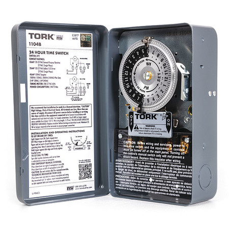 TORK Electromechanical Timer, 208 to 277V 1104B