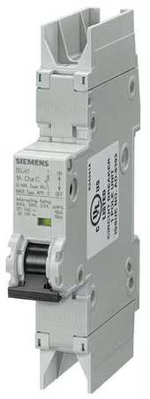 SIEMENS IEC Miniature Circuit Breaker, 5SJ4 Series 0.5A, 1 Pole, 277V AC, C Curve 5SJ41057HG42