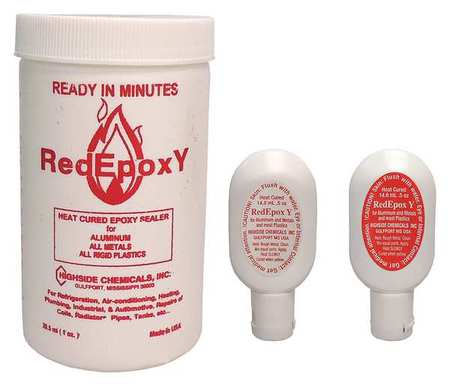 Highside Chemicals Plastic & Emblem Adhesive, RedEpoxy Series, clear, 5 oz, Tube, 1:01 Mix Ratio HS12001
