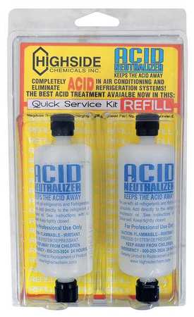 HIGHSIDE CHEMICALS Acid Neutralizer Refill Kit, 2 oz., PK2 HS18022