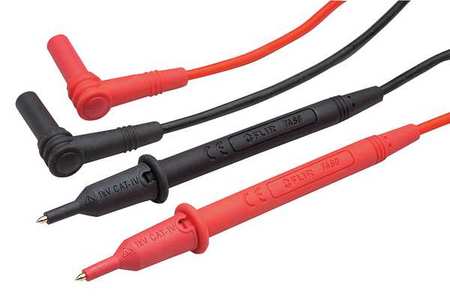 Flir Test Leads, Red/Black, 10A, 1000V, 41in. L TA80