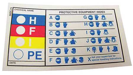 BADGER TAG & LABEL HMIG Label, 3-1/2 in. W x 2 in. H, PK25 105