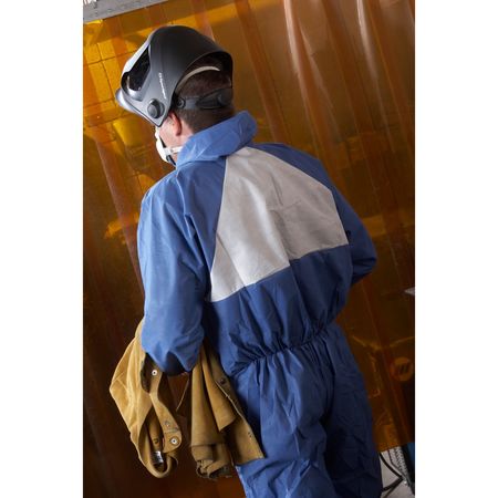 3M Hooded Disposable Coveralls, L, 25 PK, Blue, SMMS Polyethylene, Zipper 4530-BLK-L